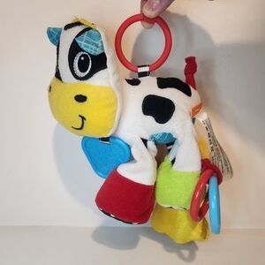 Infantino Cow Baby Rattle Chewy Teether plush toy